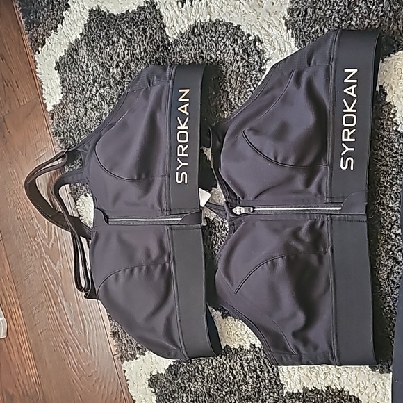 Syrokan sz 38B black athletic wireless bra like Shefit bundle WL285